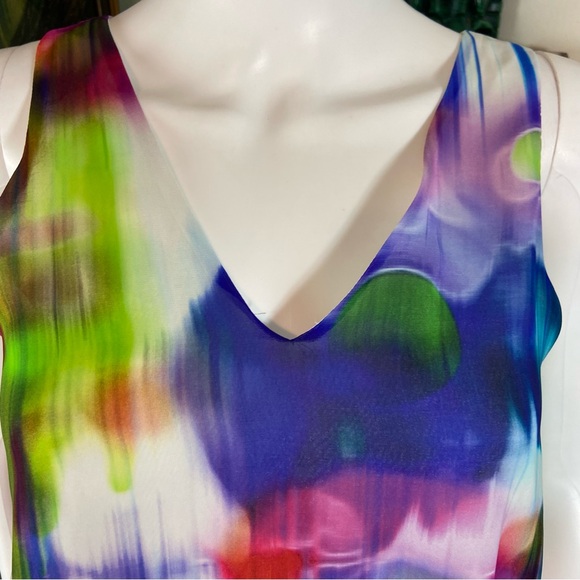Askari MacKenzie Lava mini tent trapeze Colorful Abstract Mini Dress XSmall - Picture 2 of 10